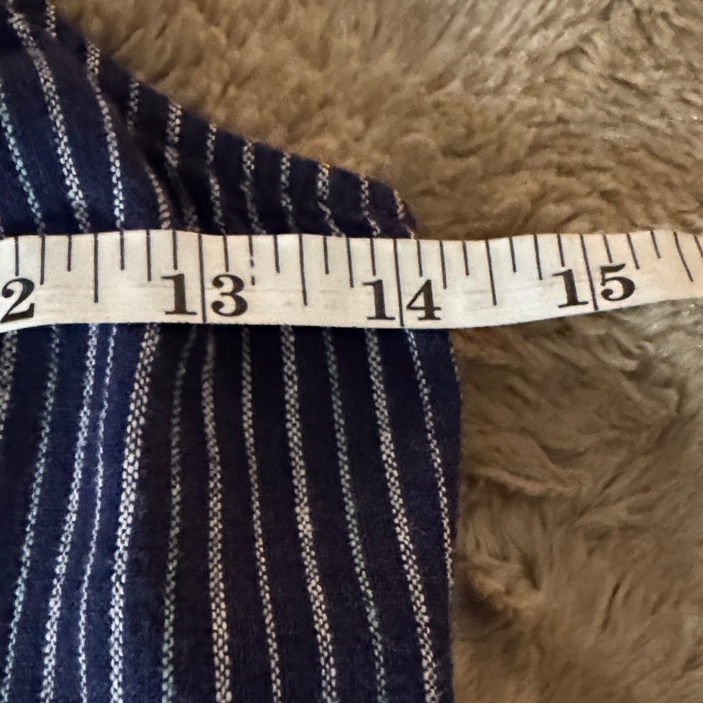 Old Navy Blue & White Striped Linen-Blend Jumpsuit – Size S - Picture 6 of 9